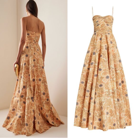 Alexis Imilia Maxi Dress Gown M/L Sahara Floral Cocktail Wedding Event Vacation - Picture 3 of 11